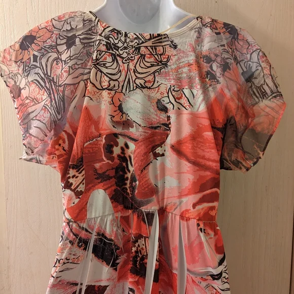 One World Floral Blouse NWOT Sz Med - Picture 8 of 12